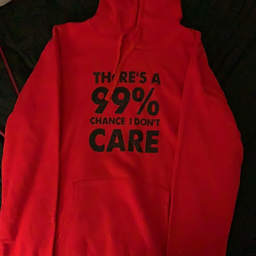 Funny soft red joke unisex hoodie